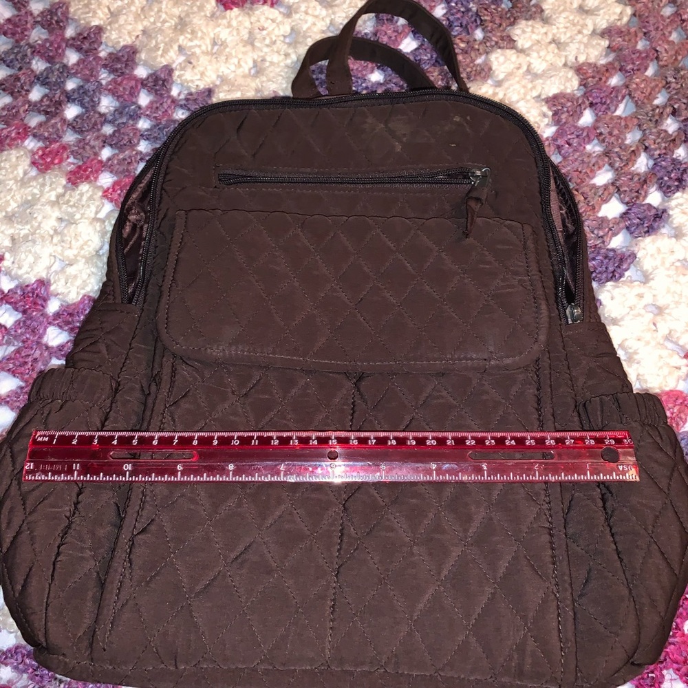 Vera Bradley backpack brown quilted pattern - Picture 15 of 16